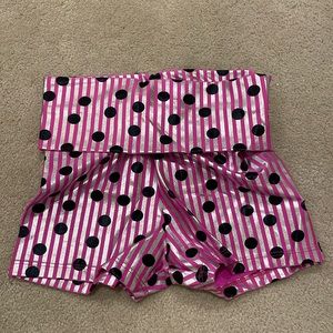 SHORT HIGH WAIST, DOUBLE PLATINUM, Silver/Pink. MEDIUM